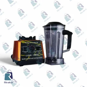 پارچ تیغه دار در کنار موتور مخلوط کن گلد کرست با زمینه روشن